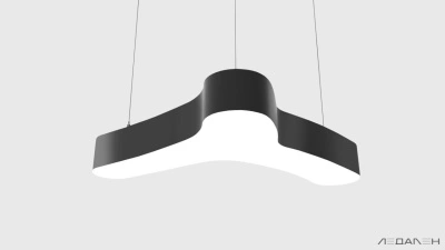 Светильник облако CLOUD S1300 6000K 68W, корпус черный