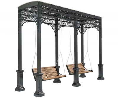 Качели парковые «Сити» Четырехсекционные