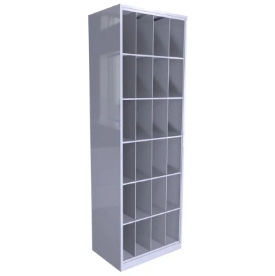 Шкаф для противогазов 24-600 без двери 1800x600x400 мм Светло-серый