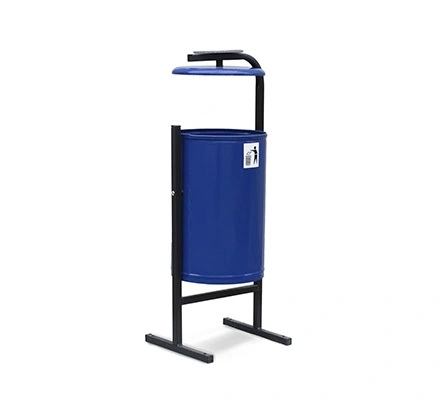 Урна металлическая уличная 21 л круглая с пепельницей