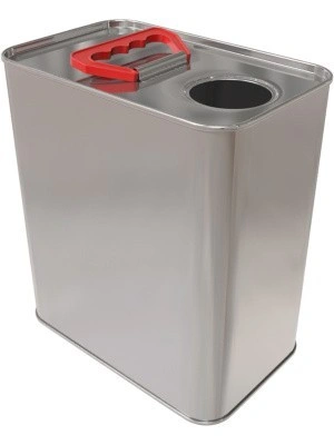 Канистра металл 3л прямоугольная с ручкой пластик с отверстием под берикап 42мм, арт. КМ-3н без берикапа 42мм, код: 12903