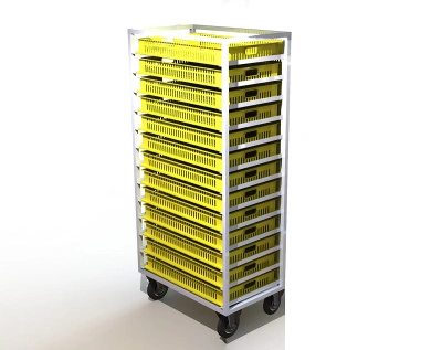 Тележка для хлебных ящиков 95 мм односторонняя