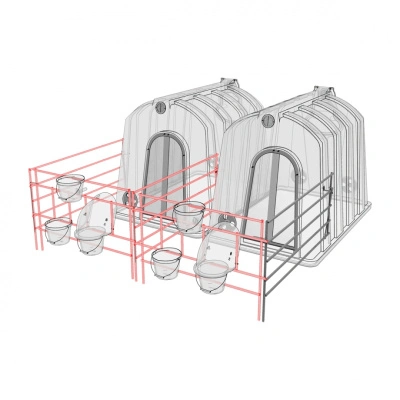 Стенка боковая вольера домика для телят оцинкованная