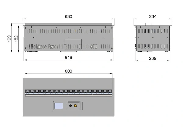 Электрический очаг Schones Feuer 3D FireLine 600 Blue Pro (с эффектом cинего пламени) 