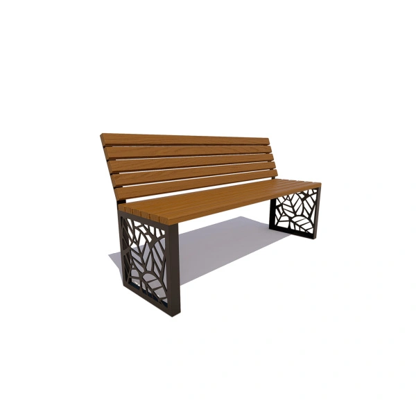 Скамейка чугунная «Милан» (0,6 ангарская сосна)
