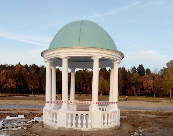 Ротонда тип 1, 8 колонн, диаметр 4000 мм Высота: 3410 мм, прямая, без купола, с тумбой