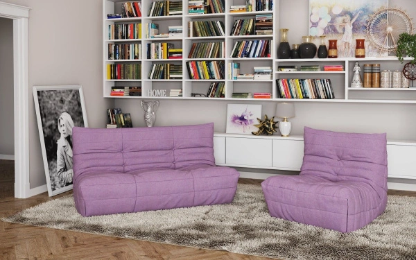 Диван ДеФранс (Француз) 2-х местный Эконом микровелюр - комфорт