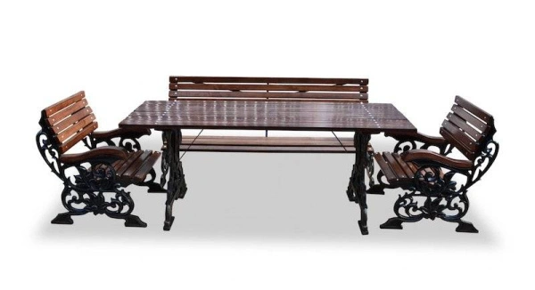 Комплект садовой мебели чугунный «Флора» 1,8 м