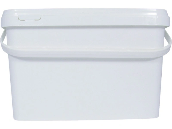 Ведро п/п 2л. прямоугольное, с белой крышкой, с ручкой пластик, код: 38765