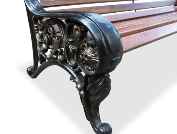 Скамейка чугунная «Парковая тишь» 2,0 м (2 опоры)