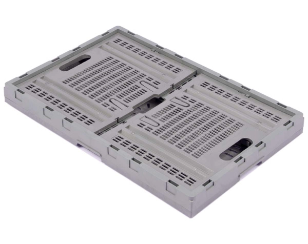 Складной ящик 600х400х310 перфорированный серый