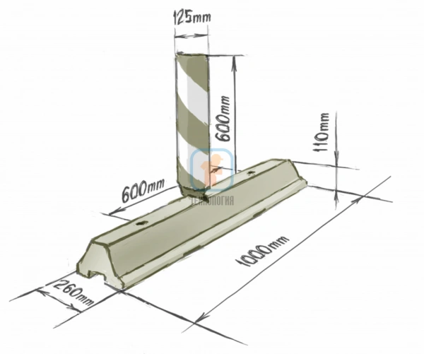 Делиниатор полимерпесчаный ДПП-1.0.1