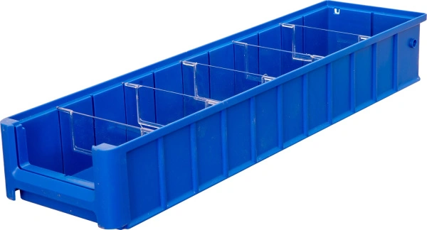 Ящик сплошной 600×156×90 мм, объем 8.42 л., арт.: SK 61509, синий, код: 12383
