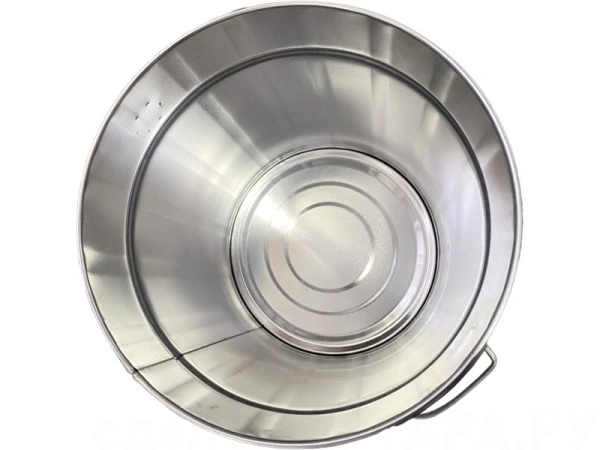 Ведро металл 10л. с крышкой, корона, арт. ВМк 10б, код: 21236