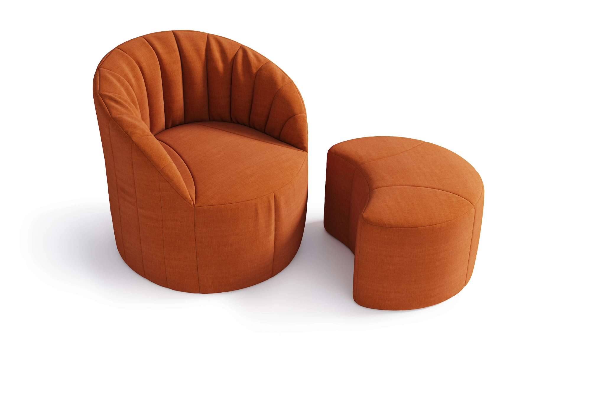 Пуф Шелл Луна ткань Вельвет-люкс