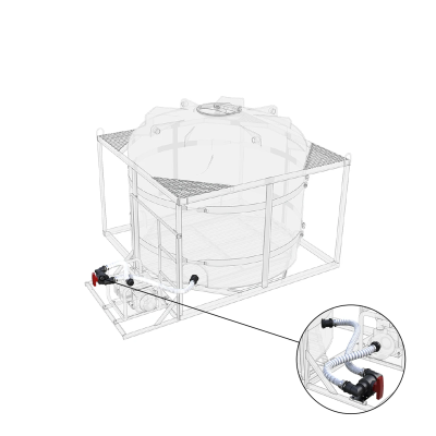 Комплект слива для мотопомпы G2 на одну емкость TR